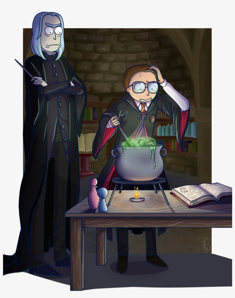 Harry Potter/rick And Morty - Harry Potter Rick And Morty, transparent png download