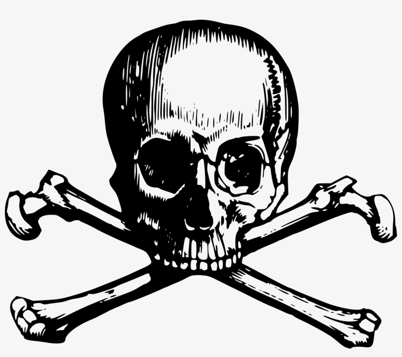 Big Image - Victorian Skull And Crossbones, transparent png download