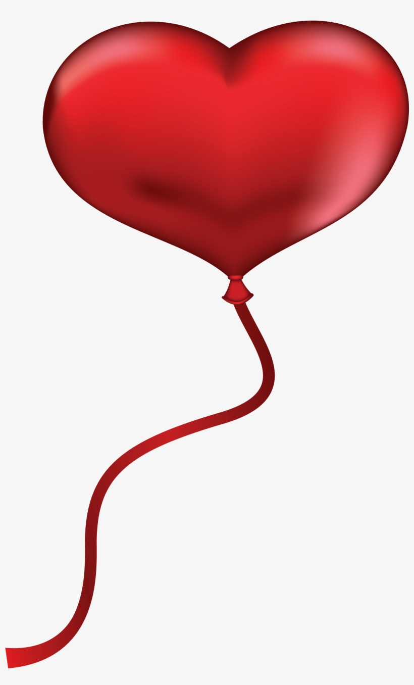 Heart Balloons Png High Quality Image - Red Heart Balloon Clipart, transparent png download