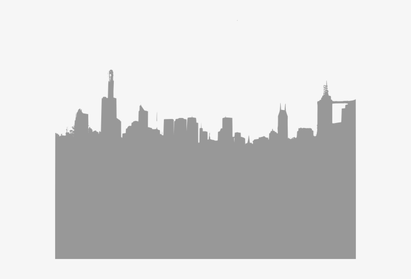 How To Set Use Large Gray City Skyline Clipart, transparent png download