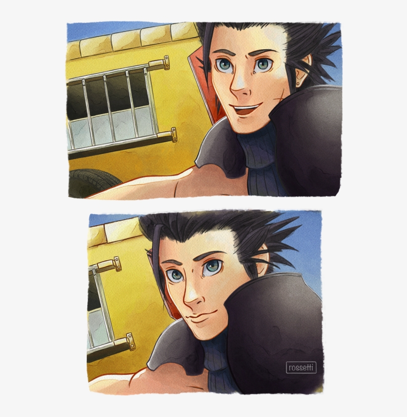#finalfantasy #finalfantasyvii #ffvii #zackfair #zack - Cartoon, transparent png download