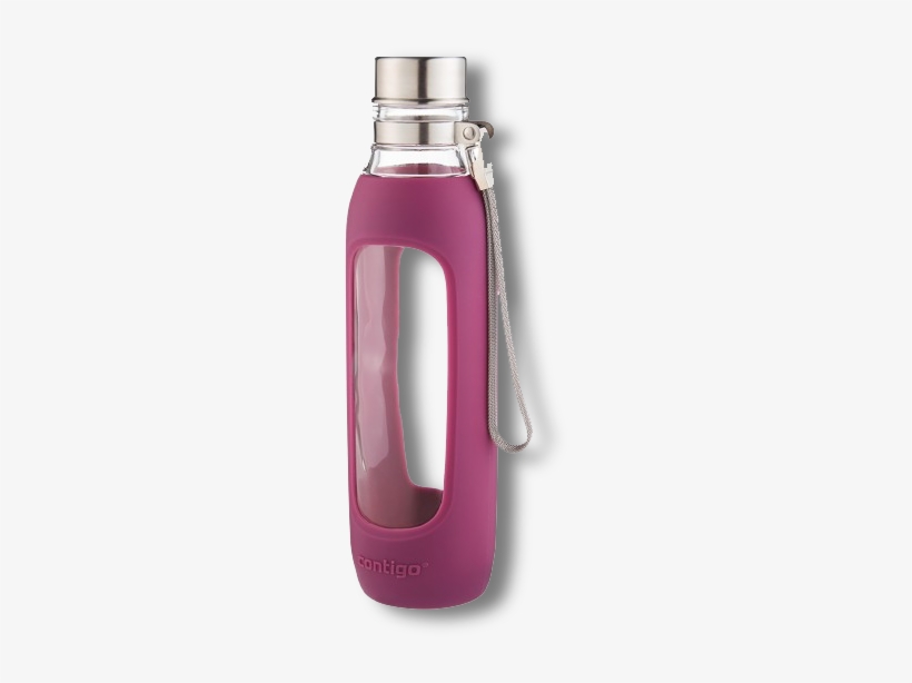 Reusable Bottle - - Contigo Purity Glass 20-oz. Water Bottle (black), transparent png download