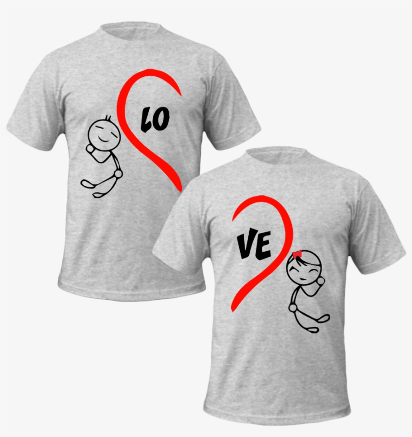 T-shirt With A Heart Png Image - Love Couple T Shirts, transparent png download
