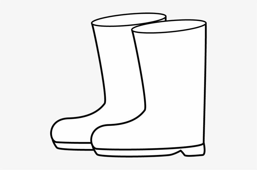 Rain Gumboot Clipart Black And White PNG Image Transparent PNG Free