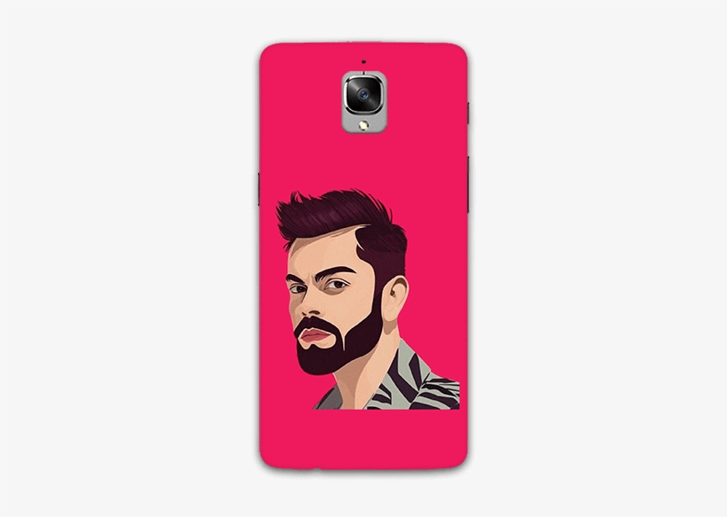 Virat Kohli Art Face Oneplus 3 Mobile Case - Virat Kohli Art, transparent png download