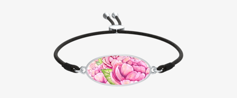 Watercolor Peony Cord Bracelet - Bracelet, transparent png download