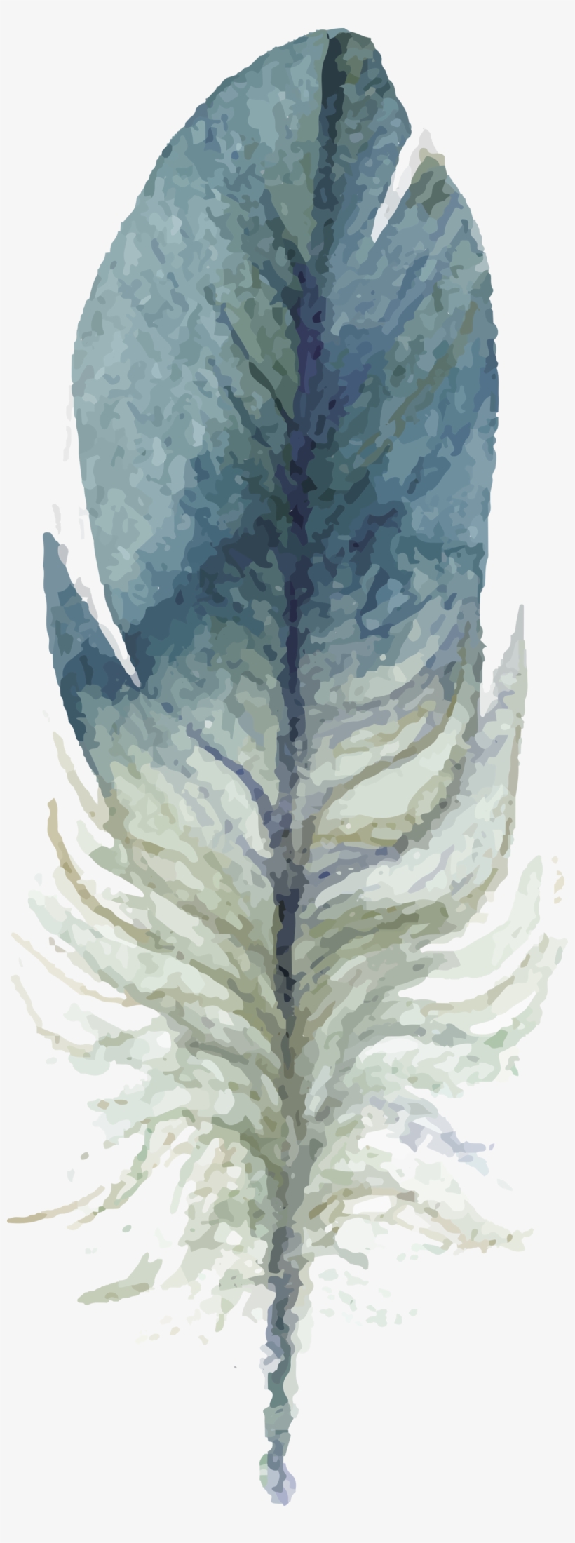 To Download Click The Following - Plume Grise Et Rose Aquarelle, transparent png download