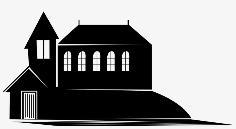Church Silhouette Png Transparent - Church On Hill Png, transparent png download