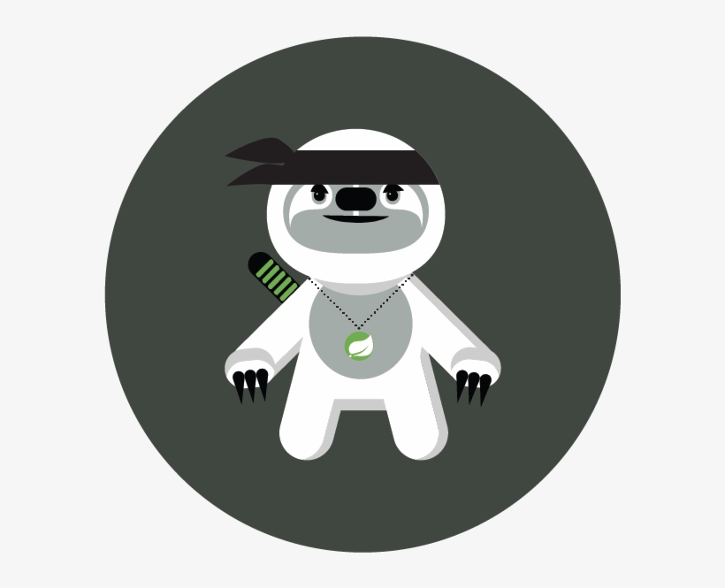 Spring Ninja Sloth - Clip Art, transparent png download