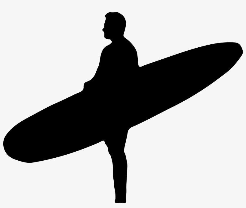 Surfboard Silhouette At Getdrawings - Surfboard Clipart, transparent png download