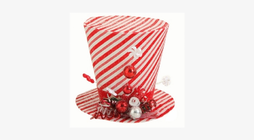 Raz 11" Peppermint Striped Top Hat, transparent png download