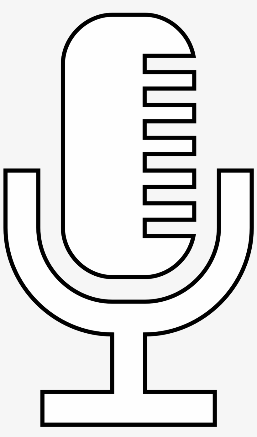 Microphone Clipart Black And White - Clip Art PNG Image | Transparent