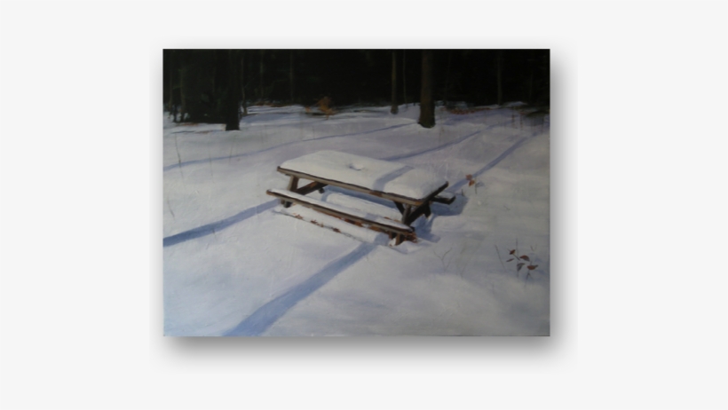 Waiting For Spring~picnic Table - Picnic Table, transparent png download