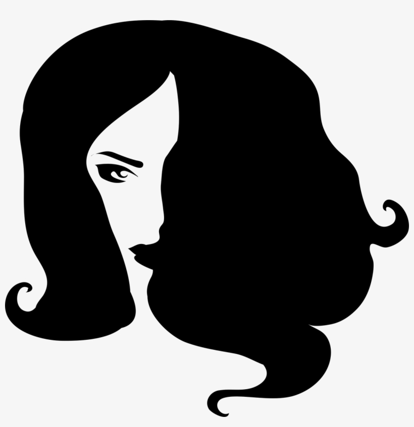 Hair Clipart Balck 7 - Woman Graphic, transparent png download