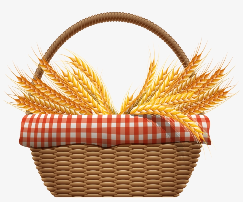 Autumn With Png Clip Art Image Gallery - Wheat In A Basket, transparent png download