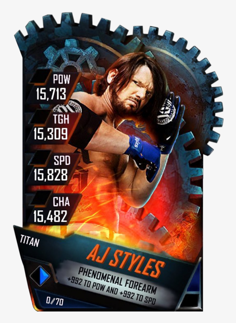 Ajstyles S4 18 Titan - Wwe Supercard Titan Cards, transparent png download