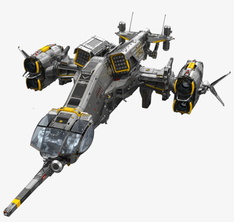 Ecm-capable Tech Bomber By Alexey Pyatov - Futuristic Spaceships Transparent Background, transparent png download