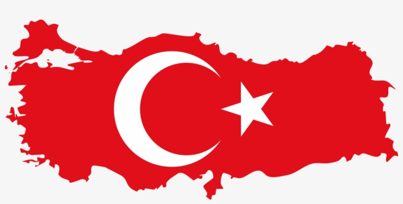 File - Turkish Map-flag - Png - Turkey Map Flag Png, transparent png download