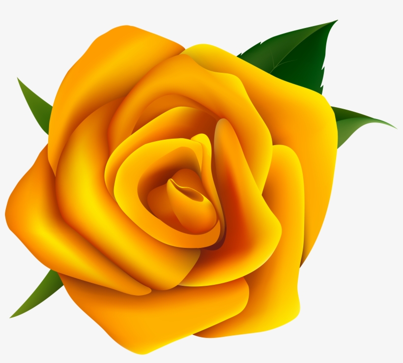 Free Yellow Rose Clipart - Yellow Rose Vector Png, transparent png download