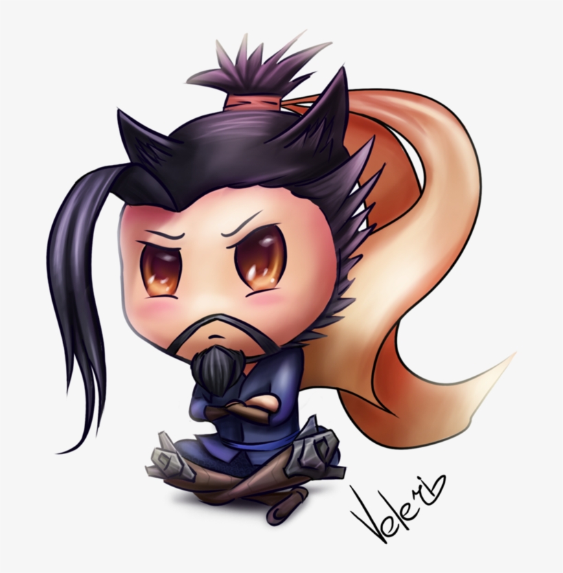 Chibi Hanzo By Veleri On Deviantart Image Free - Drawing, transparent png download