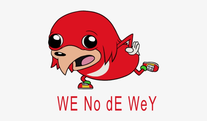 We No De Wey Clip Art Red Nose Text Beak Clip Art Font - Transparent Knuckles Meme, transparent png download