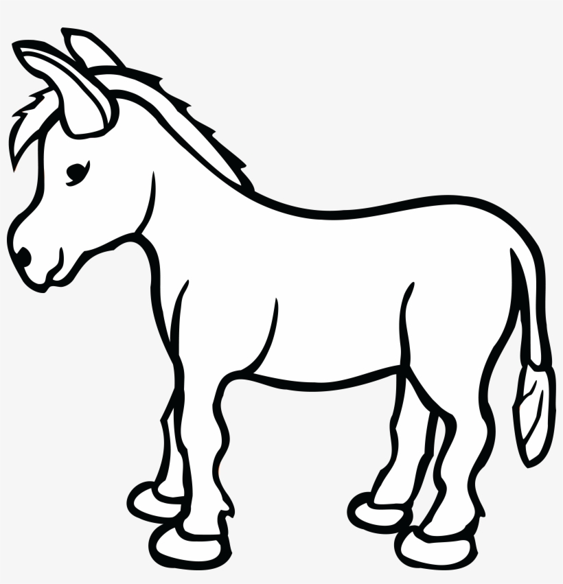 , , - Black And White Donkey Clip Art, transparent png download