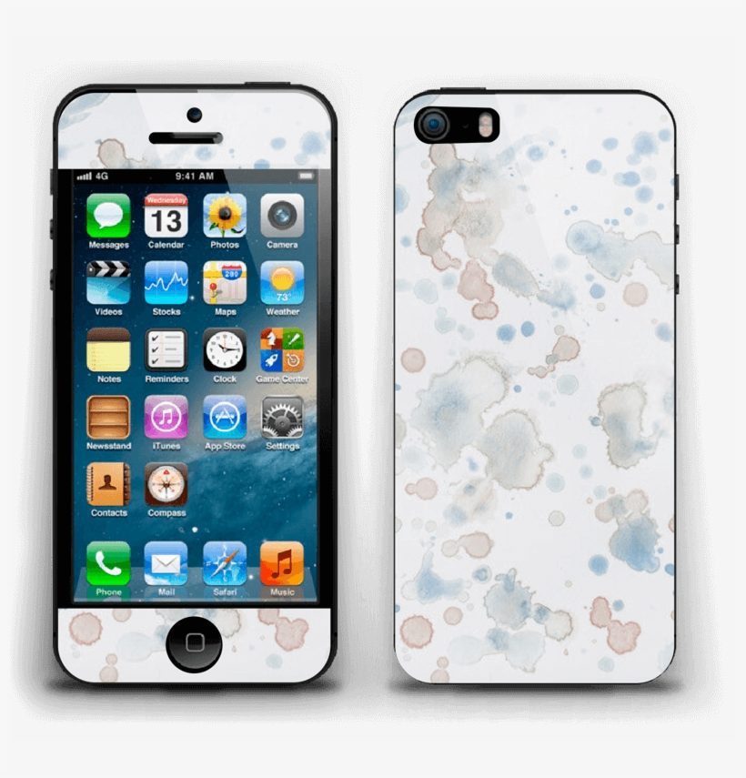 Lovely Watercolor Splash Skin For Your Laptop - Body Glove Iphone 5/5s Icon Hybrid Case - Blue / Silver, transparent png download