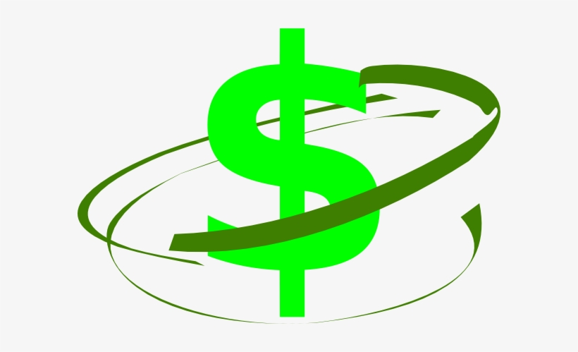 How To Set Use Green Swirl Around Money Sign Clipart, transparent png download