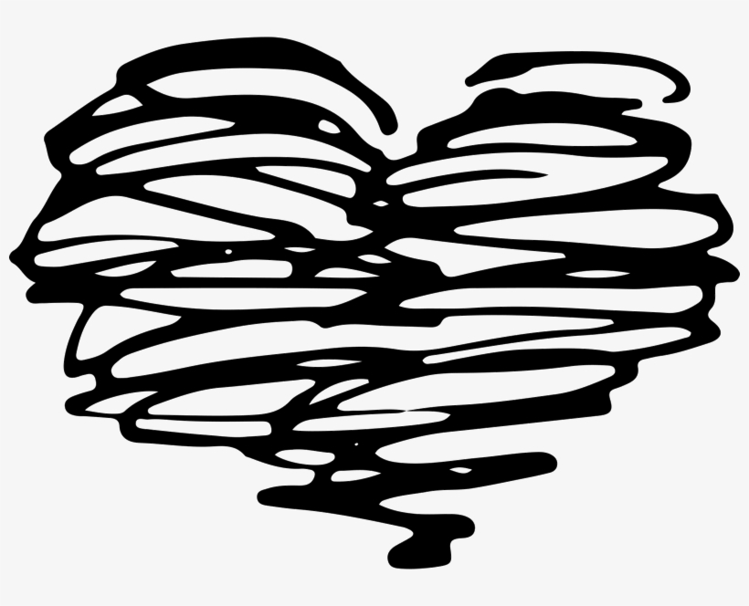 Scribble Heart Clipart - Scribble Heart Png, transparent png download