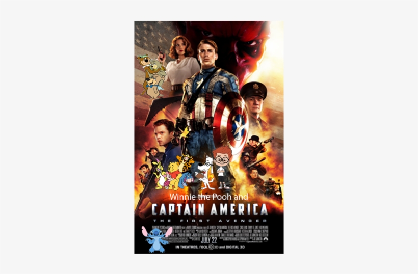 Winnie The Pooh And Captain America- The First Avenger - Marvel Cinematic Universe Theatrical Posters, transparent png download