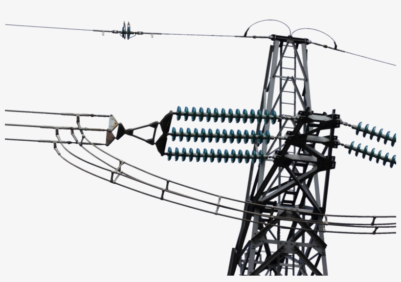 Transmission Tower Overhead Power Line Electricity - Powerline Png, transparent png download