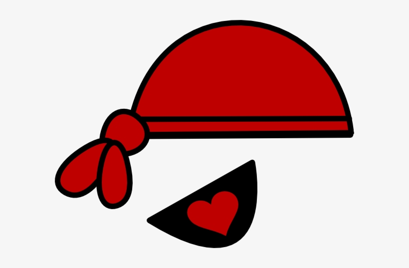 How To Set Use Red Pirate Hat And Heart Eyepatch Clipart, transparent png download
