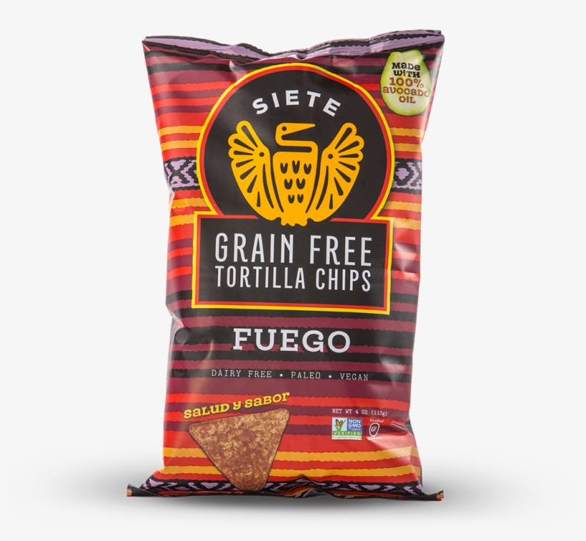Fuego Grain Free Tortilla Chips 4oz - Siete Grain Free Tortilla Chips, transparent png download