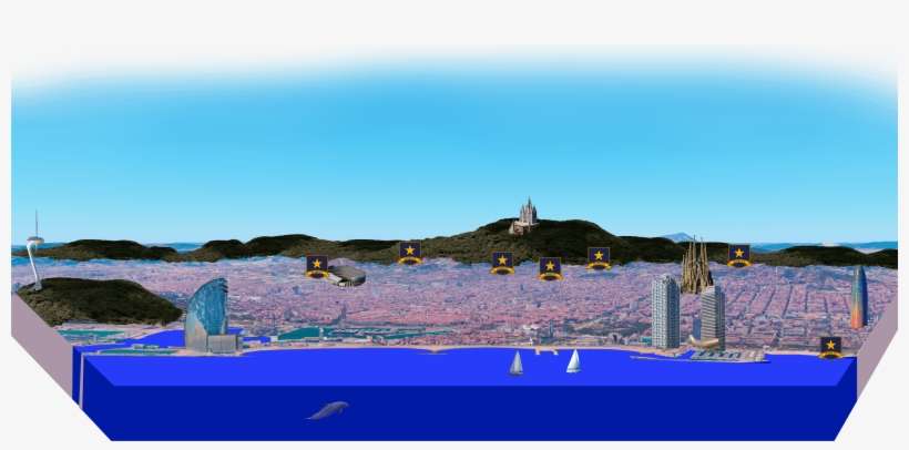 Mapa Bcn Escudos - Sea, transparent png download