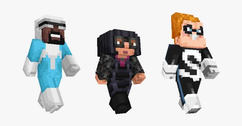 Plus Tons Of Characters From The New Movie - Minecraft Incredibles Skin Pack, transparent png download