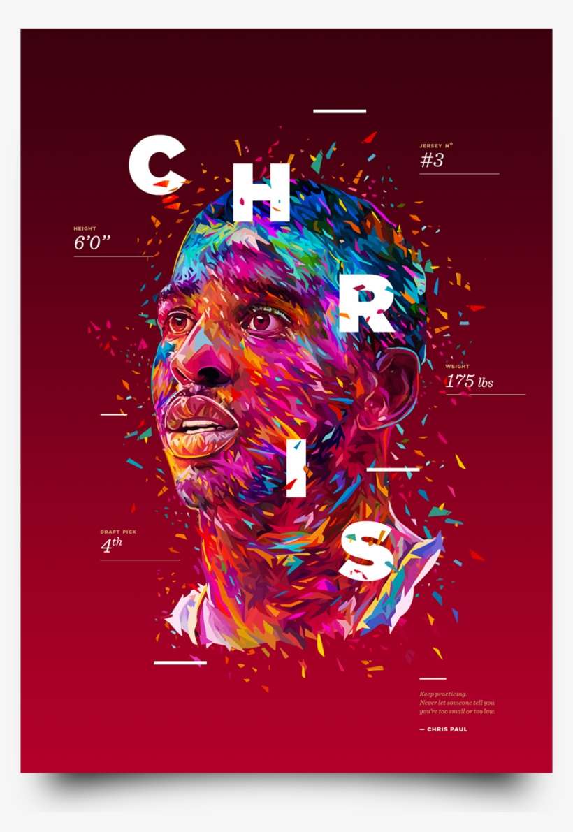 Loop Animation For The Two Nba Finals 2015 Players - Alessandro Pautasso Canvas Prints - Chris Paul, transparent png download