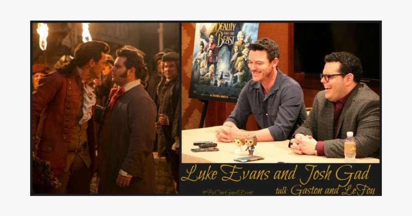 Luke Evans And Josh Gad Talk Gaston And Lefou - Event, transparent png download