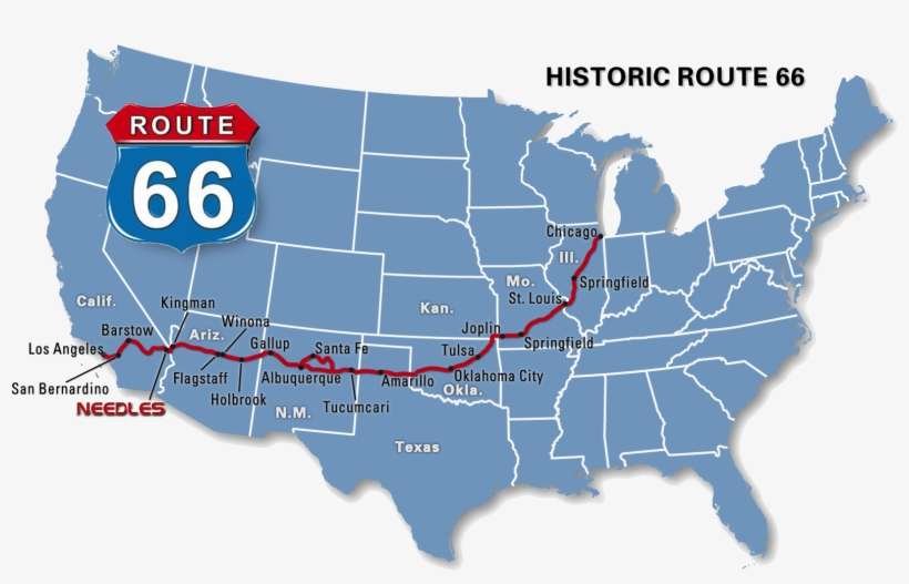 Free Printable Route 66 Map Rt66 - Crew 2 Route 66 Png Image | Transparent Png Free Download On Seekpng