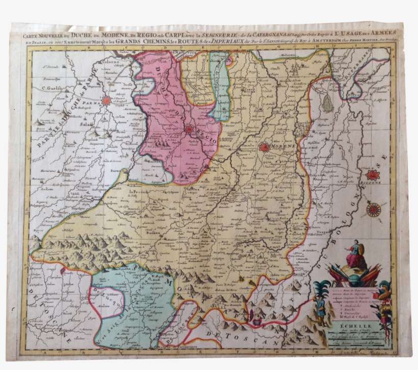 Antique Map Of Italy - Antique Maps Emilia Romagna, transparent png download