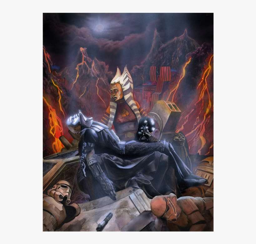Ahsoka And Anakin/darth Vader - Star Wars Darth Vader And Ahsoka, transparent png download