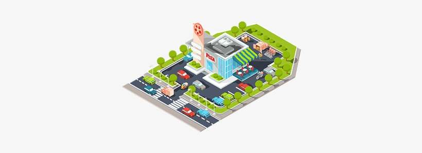 Vector Isometric Illustration Of A Modern Italian Fast - Fast Food, transparent png download