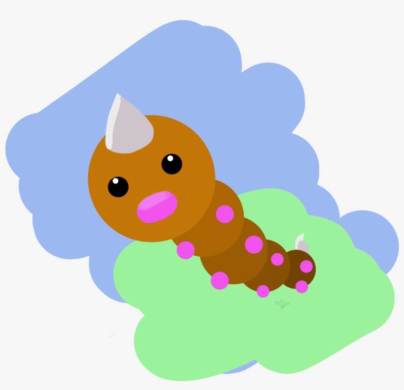 Minimalist Weedle - Cartoon, transparent png download