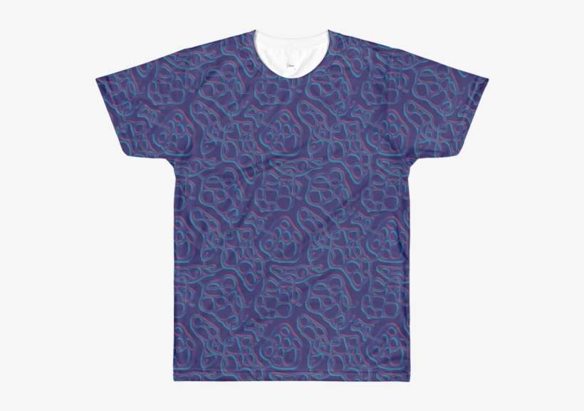 Wormhole All Over Printed T Shirt White Xs - Half Blue Half Red T Shirt, transparent png download