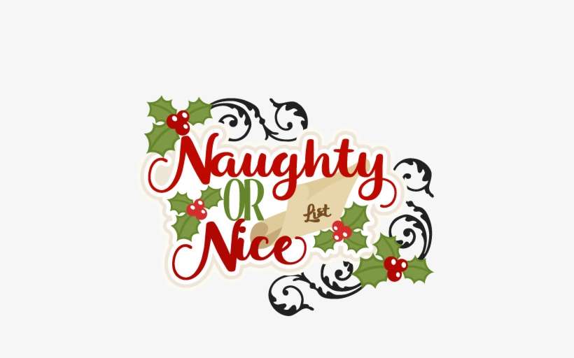 Christmas Naughty Or Nice Title Svg Scrapbook Cut File Naughty Or Nice Book Clipart Png Image Transparent Png Free Download On Seekpng