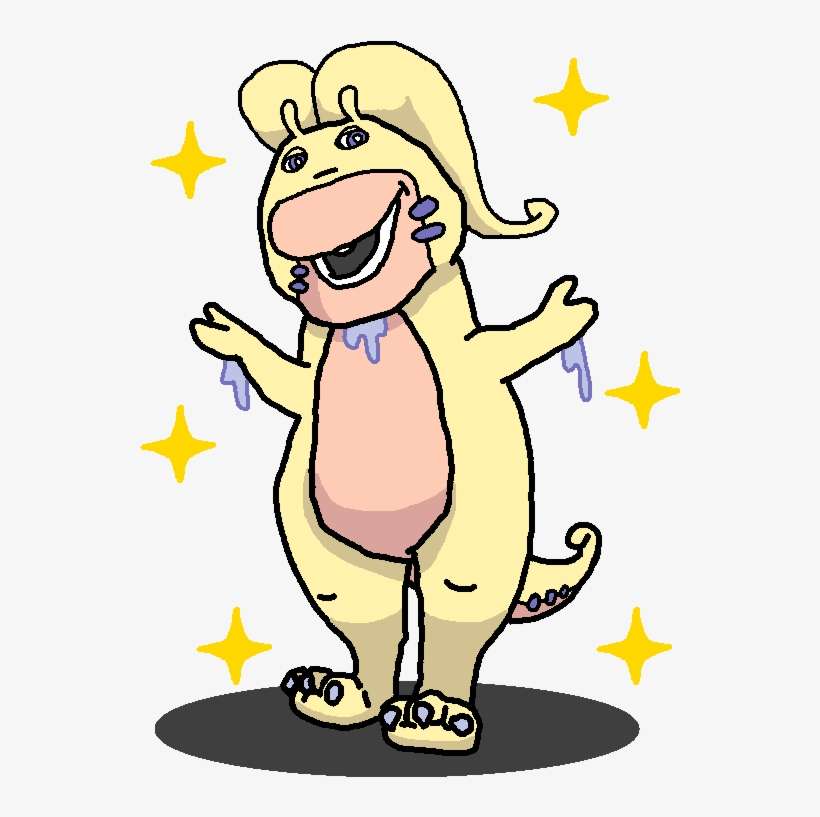 Shiny Goodra Barney By Shawarmachine - Shiny Dragonite Barney, transparent png download
