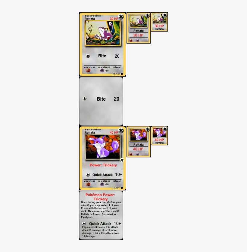 #019 Rattata - Pokemon Team Rocket 1st Edition Common Card #66 Rattata, transparent png download