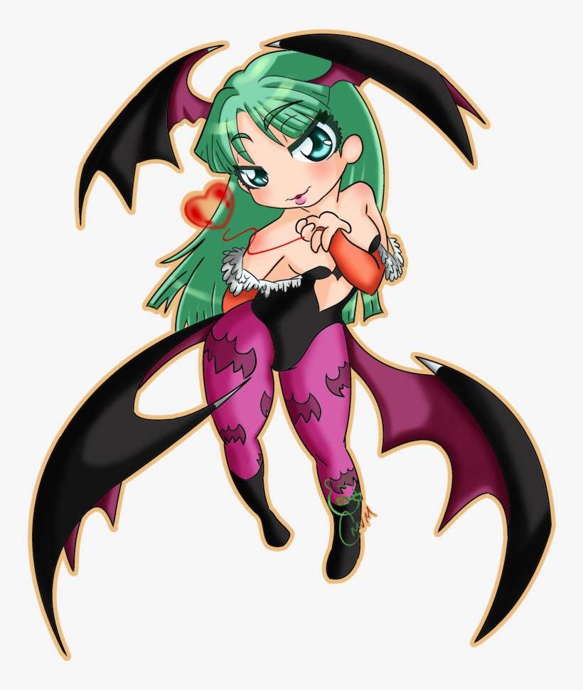 Chibi From Of Morrigan Aesnland - Morrigan Aensland, transparent png download