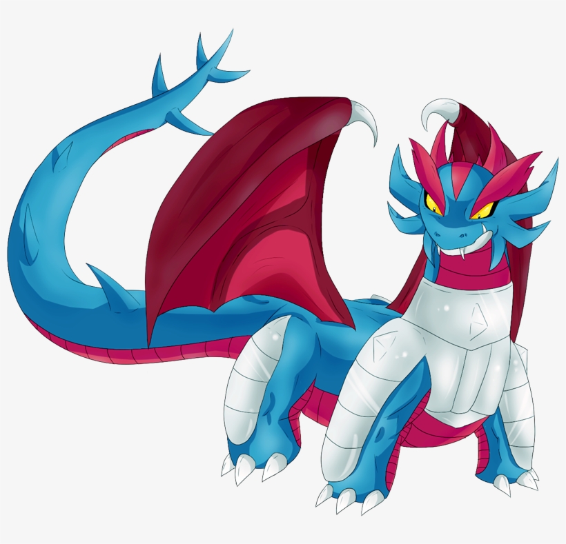 Pokemon Shiny Mega Salamence Blue Is A Fictional Character - Mega Salamence Fan Made, transparent png download