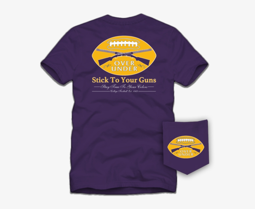 S/s "stick To Your Guns" Lsu Bayou Purple - Label, transparent png download