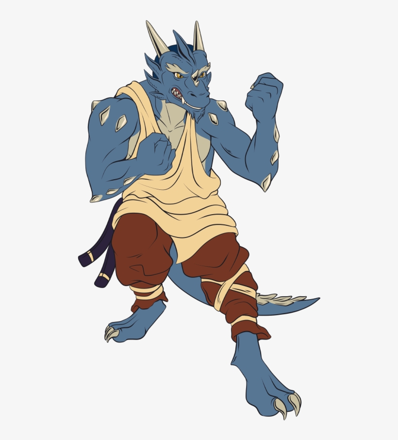 Dragonborn Monk Commission - D&d Dragonborn Monk, transparent png download